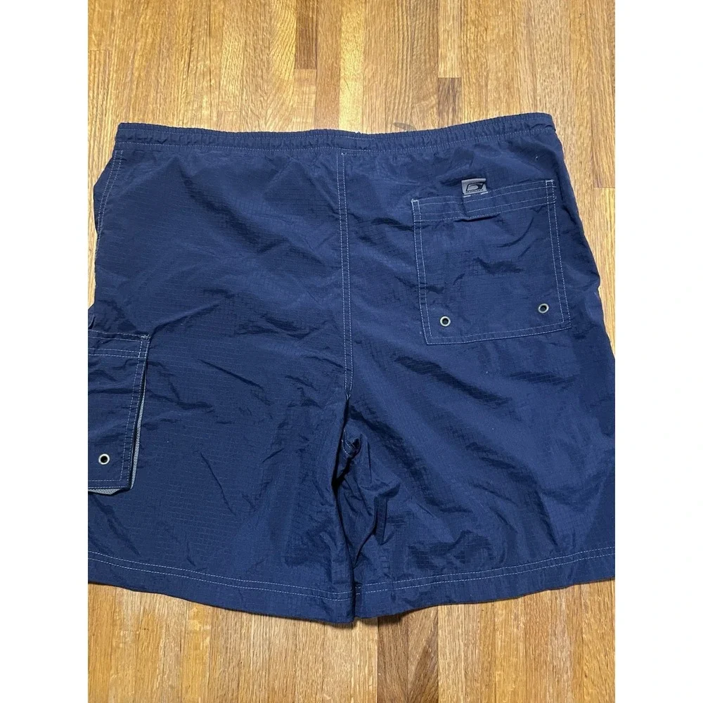 Old Navy Men Medium Solid Navy Blue Mesh‎ Lined Swimwear Board Trunk Shorts